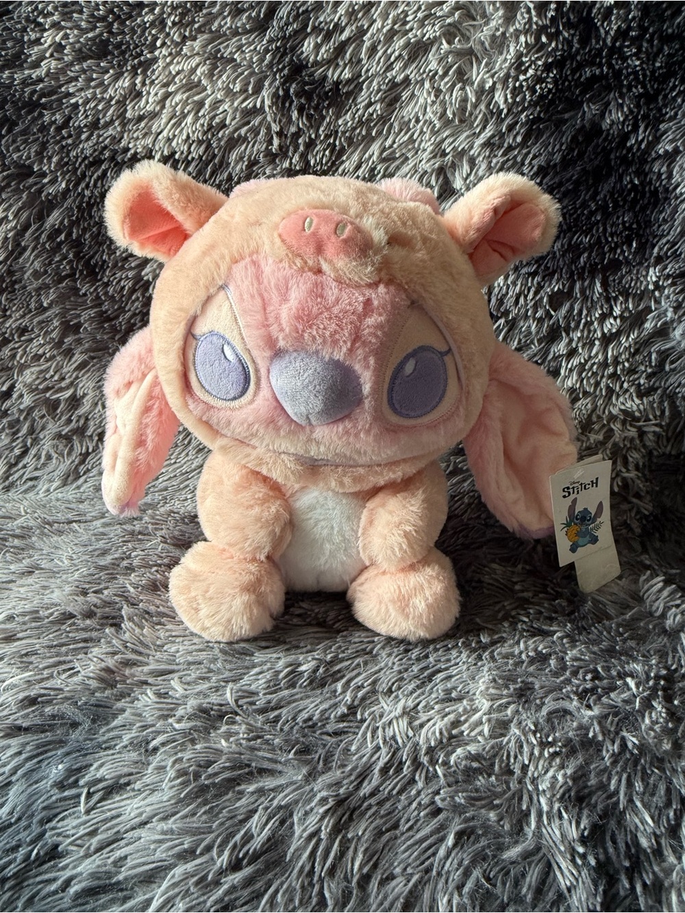 Disney Pink Stitch Plush in Pig Hood